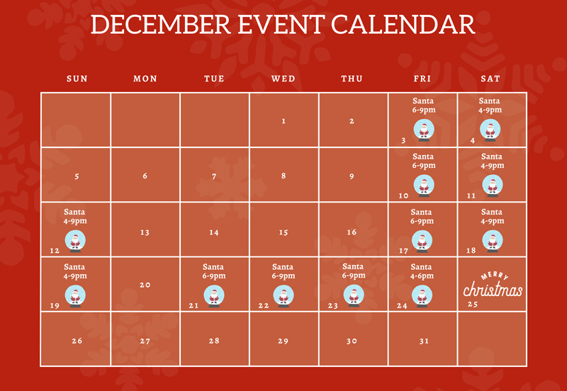 santa calendar 2021